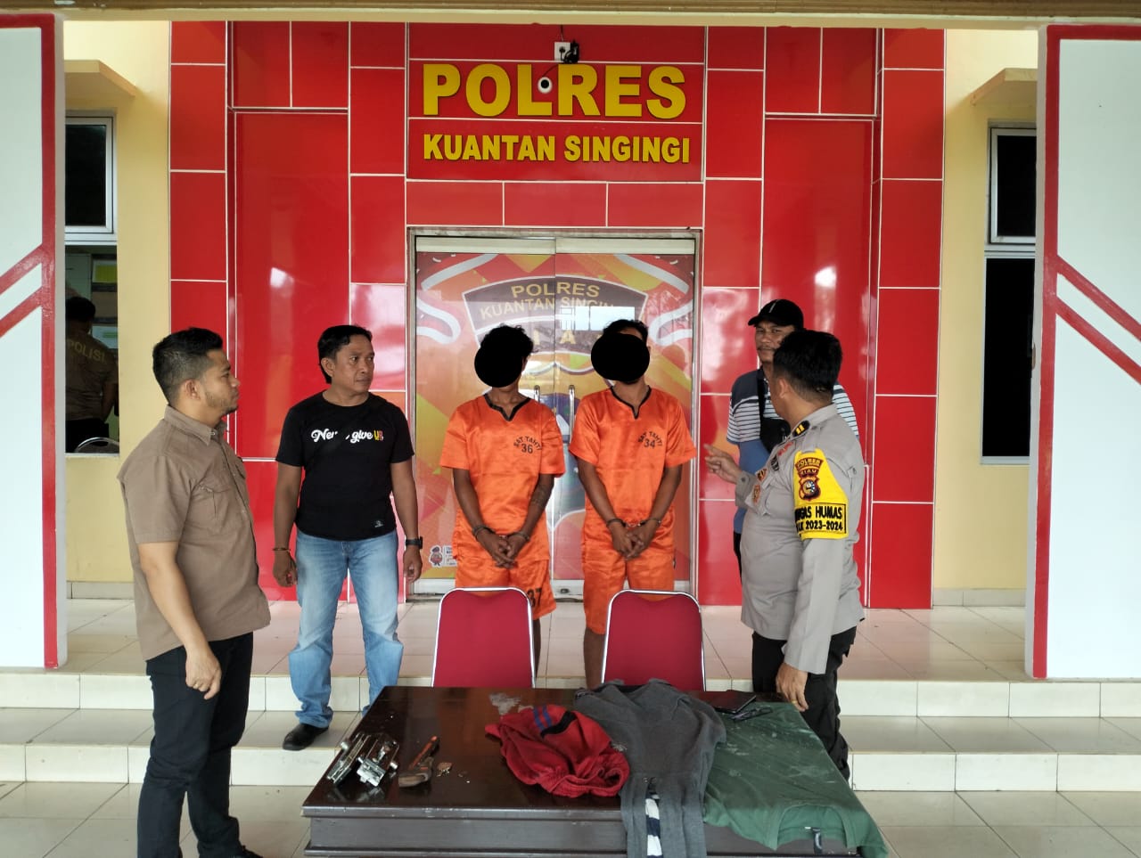 Satreskrim Polres Kuansing Ringkus Pencuri Kotak Infaq Masjid Al-Furqan Sungai Jering